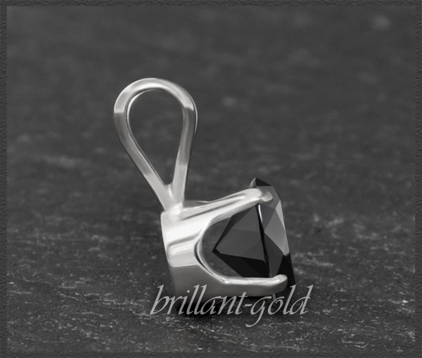 Brillant Anhänger in 585 Gold, 1,27ct, schwarz